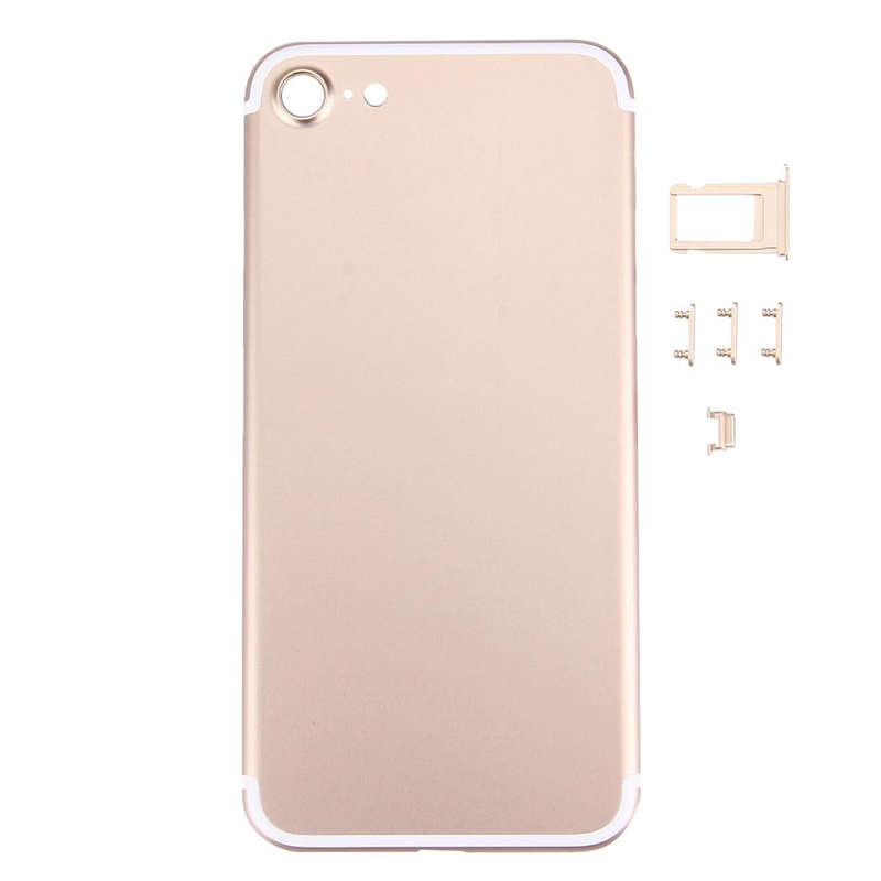 5 in 1 for iPhone 7 (Back Cover + Card Tray + Volume Control Key + Power Button + Mute Switch Vib...