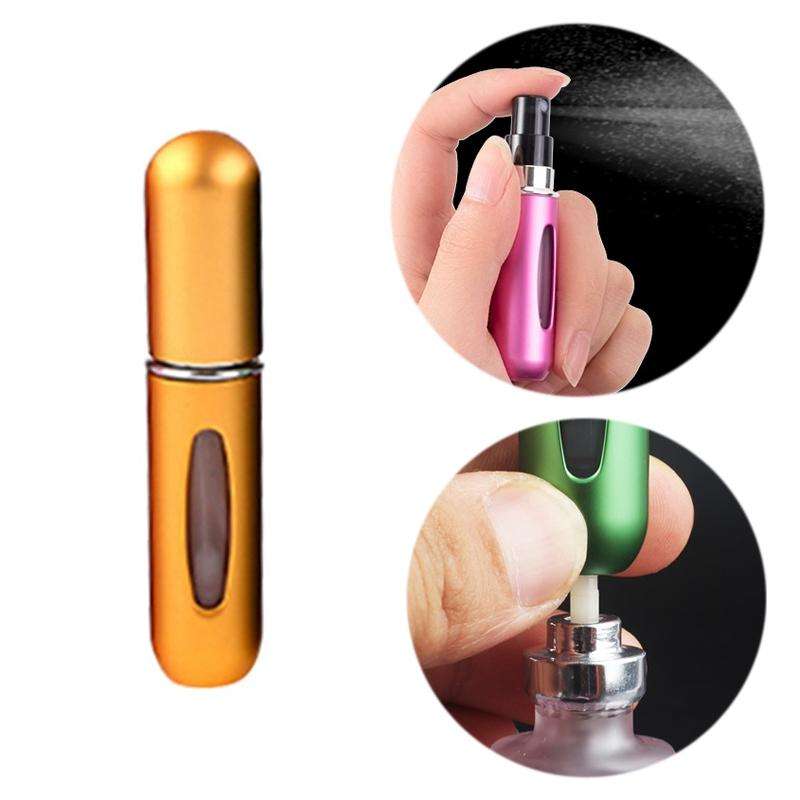 Portable Mini Aluminum Refillable Perfume Bottle Spray Empty Cosmetic Containers Atomizer, Capaci...