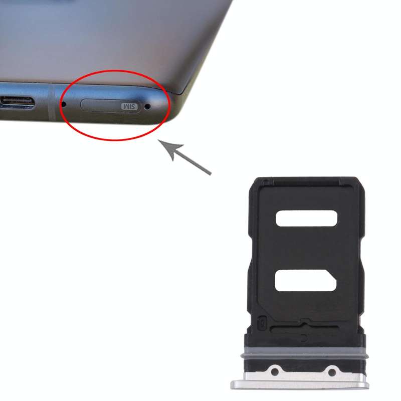 SIM Card Tray + SIM Card Tray for Asus Zenfone 8 ZS590KS(Frosted Silver)