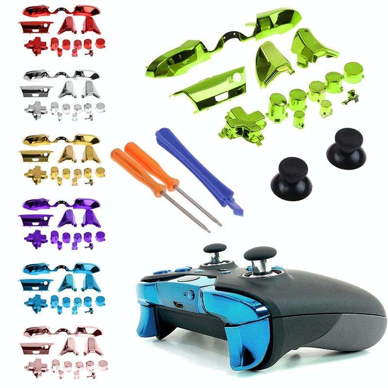 Full Set Game Controller Handle Small Fittings with Screwdriver for Xbox One ELITE(Green)