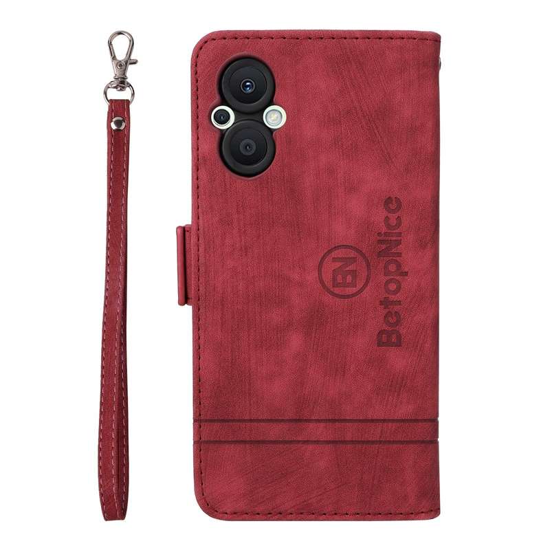 For OPPO Reno 7Z 5G BETOPNICE Dual-side Buckle Leather Phone Case(Red)
