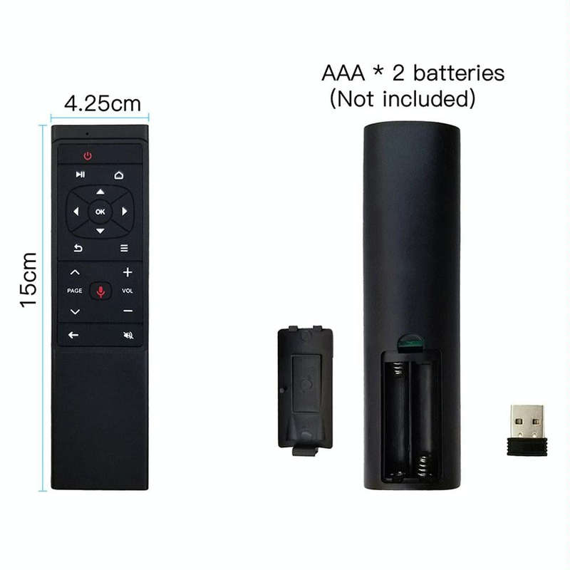 MT12 2.4G Air Mouse Remote Control with Fidelity Voice Input & IR Learning for PC & Android TV Bo...