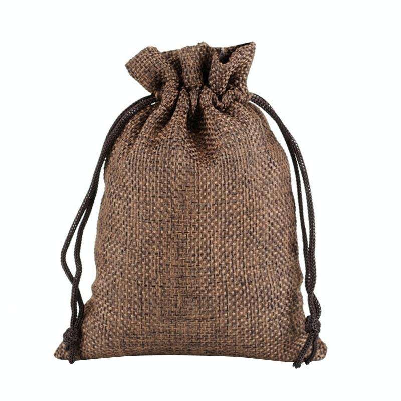 50 PCS Multi size Linen Jute Drawstring Gift Bags Sacks Wedding Birthday Party Favors Drawstring ...