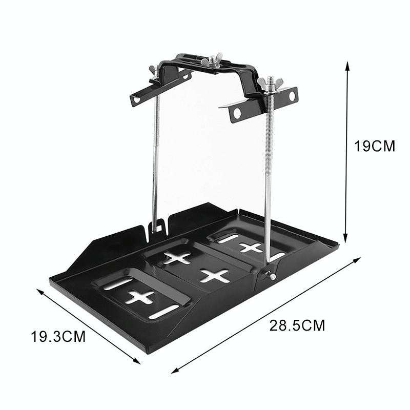 Car Universal Battery Bracket Adjustable Battery Fixed Holder + Base Tray, Size:28.5cm Base + 19c...