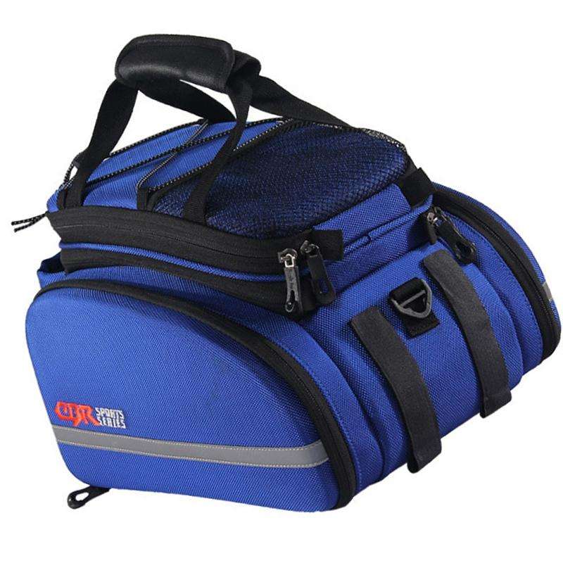 CBR Bike Hard Shell Shelf Bag Travel Bag Bicycle Hard Shell Shoulder Bag(Blue)