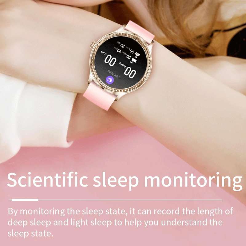 AK35 1.32 inch IPS Color Screen Smart Watch, Support Sleep Monitoring/Blood Oxygen Monitoring(Gol...