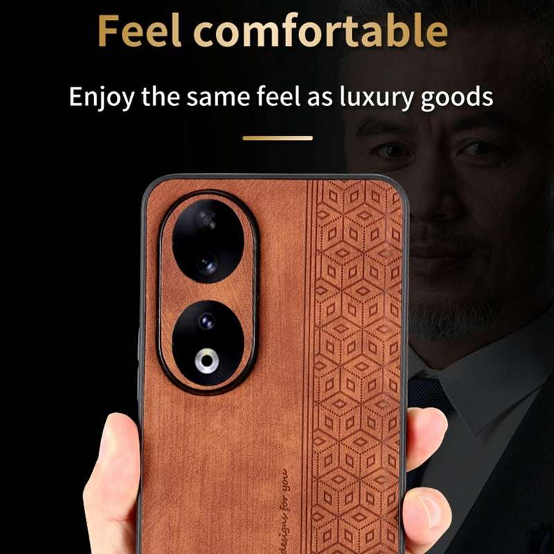 For Honor 90 AZNS 3D Embossed Skin Feel Phone Case(Black)