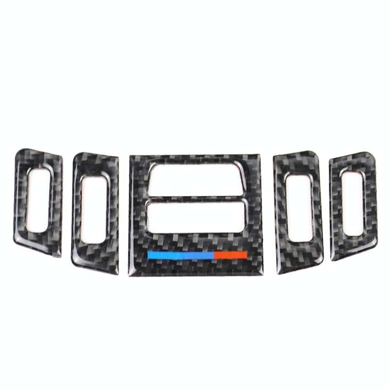 5 PCS Low Matching Three Color Carbon Fiber Car Air Outlet Decorative Sticker for BMW E90 / E92 /...
