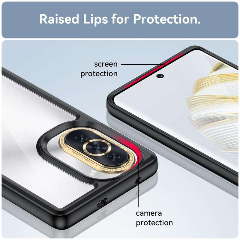 For Huawei nova 10 Colorful Series Acrylic + TPU Phone Case(Black)