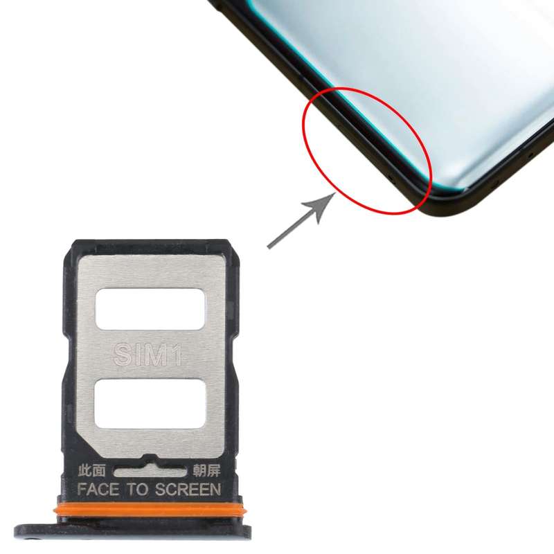 For Xiaomi Redmi K50 Ultra / 12T / 12T Pro SIM Card Tray + SIM Card Tray(Black)