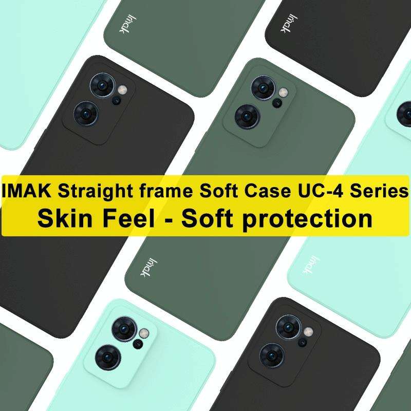For OPPO Reno7 5G imak UC-4 Series Straight Edge TPU Soft Protective Case(Black)