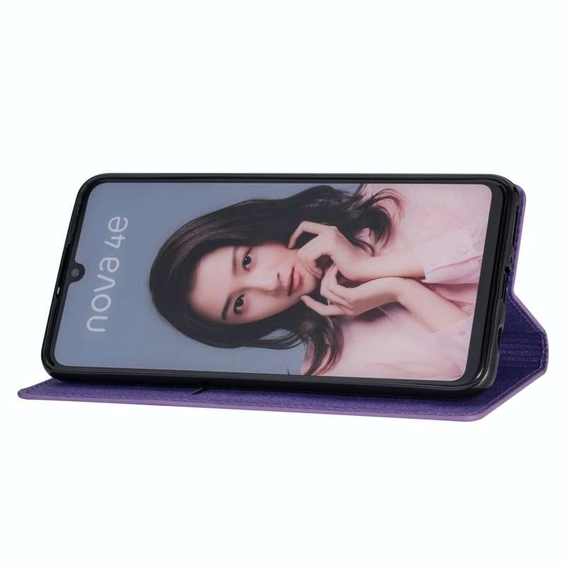For Huawei P30 Lite Ultrathin Glitter Magnetic Horizontal Flip Leather Case with Holder & Card Sl...