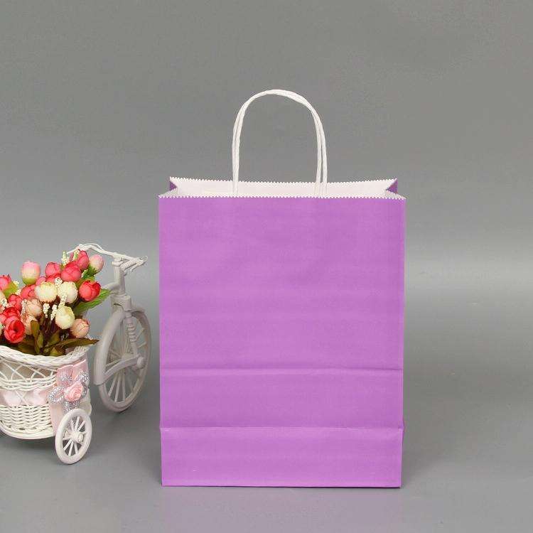 10 PCS Elegant Kraft Paper Bag With Handles for Wedding/Birthday Party/Jewelry/Clothes, Size:16x2...