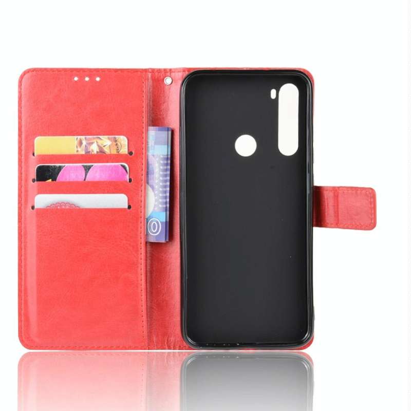 For Xiaomi Redmi Note 8T Retro Crazy Horse Texture Horizontal Flip Leather Case with Holder & Car...