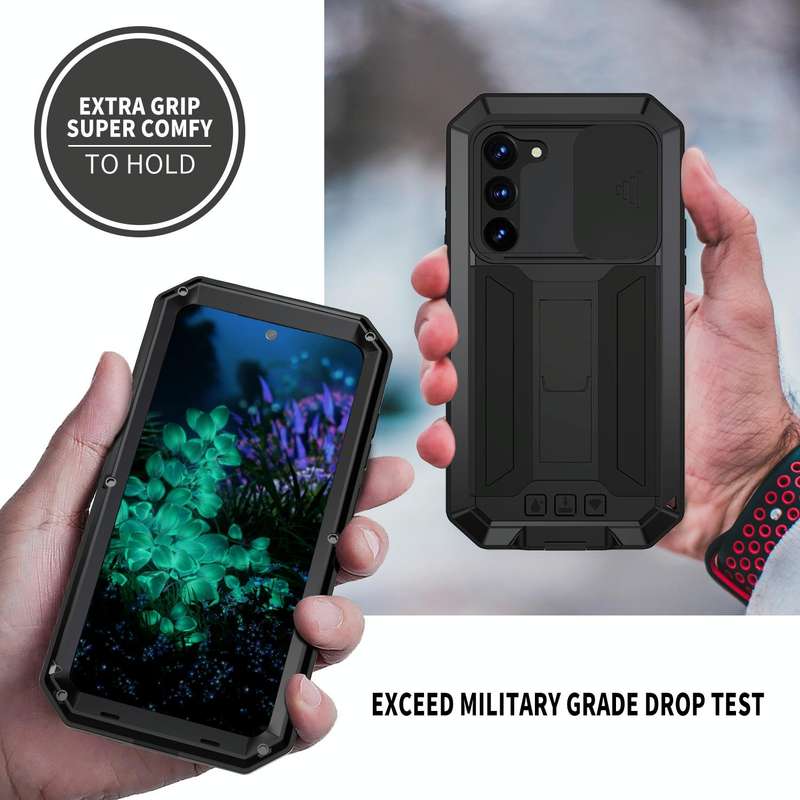 For Samsung Galaxy S23+ 5G R-JUST Sliding Camera Design Life Waterproof Dustproof Shockproof Phon...