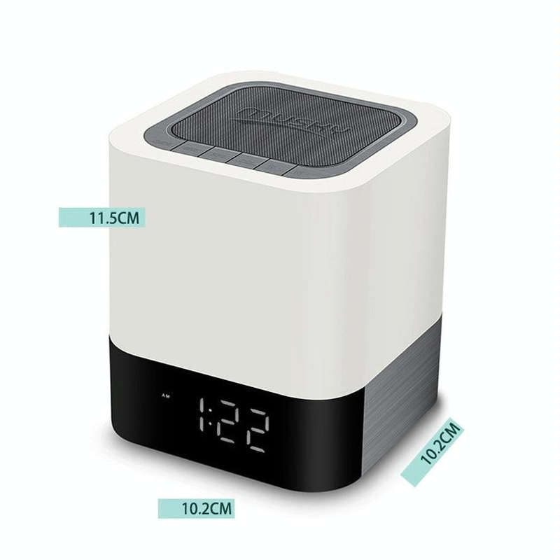MUSKY Wireless Bluetooth Speaker Bedside Alarm Clock Touch Sensor Night Lamp Mini Speaker(Colorfu...