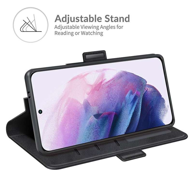 For Samsung Galaxy S22 5G Dual-side Magnetic Buckle Horizontal Flip Leather Case with Holder & Ca...
