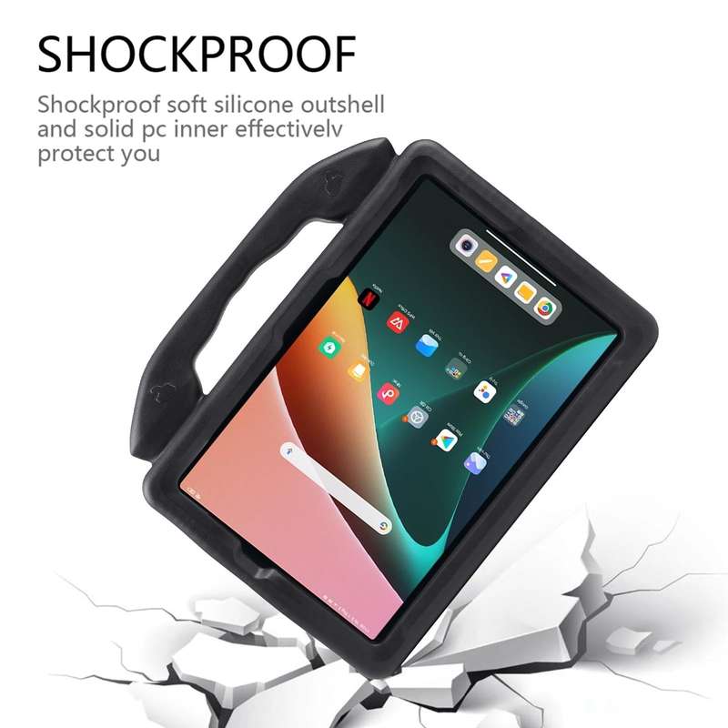 For Samsung Galaxy Tab A9+ 10.95 2023 Thumb Bracket EVA Shockproof Tablet Case(Black)