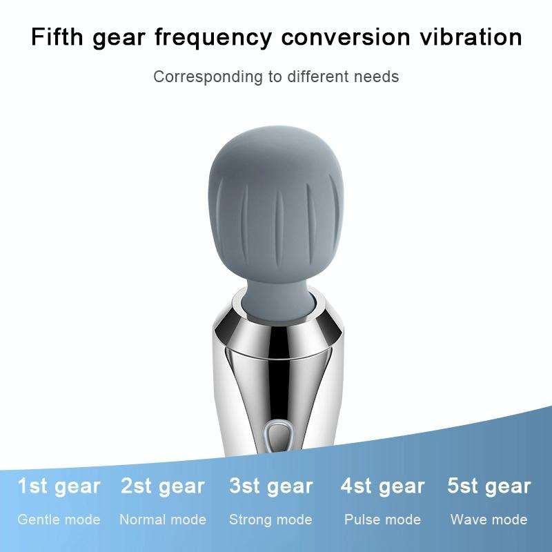 Portable Mini Multifunctional Physiotherapy Electric Hand-held Massage Stick(White)