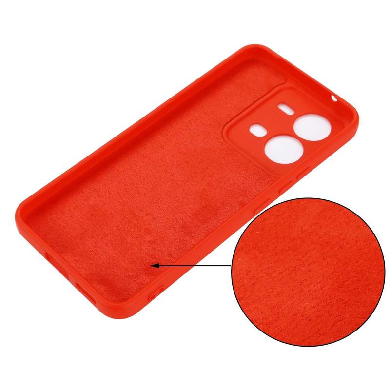 For vivo V25 5G / V25E 5G / X80 Lite Pure Color Liquid Silicone Shockproof Full Coverage Phone Ca...