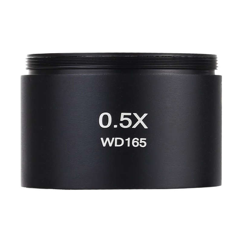 Stereo Microscopes Auxiliary Objective Lens Barlow Lens Magnifier 0.5X WD165