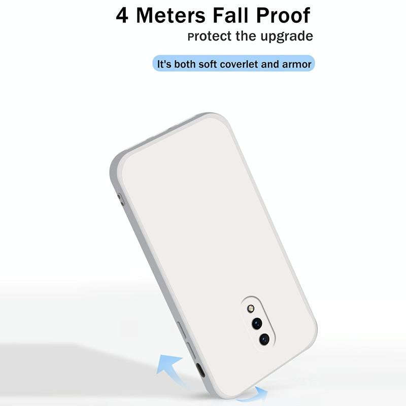For OnePlus 7 Solid Color Imitation Liquid Silicone Straight Edge Dropproof Full Coverage Protect...
