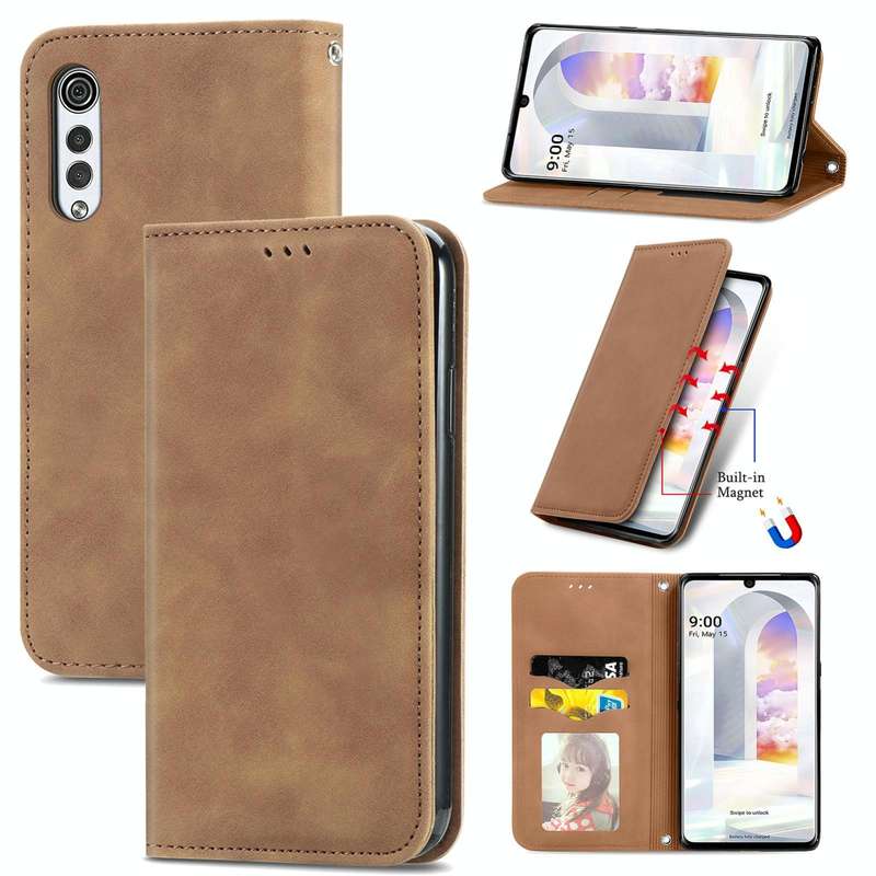 For LG Velvet 2 Pro Retro Skin Feel Business Magnetic Horizontal Flip Leather Case with Holder & ...