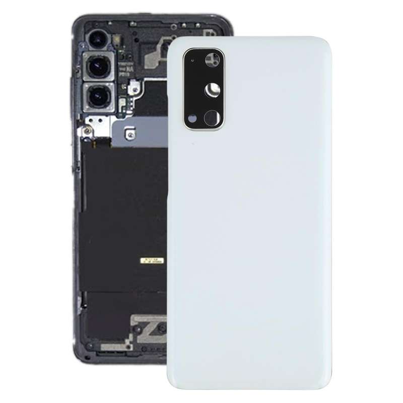 For Samsung Galaxy S20 Battery Back Cover with Camera Lens Cover (White)