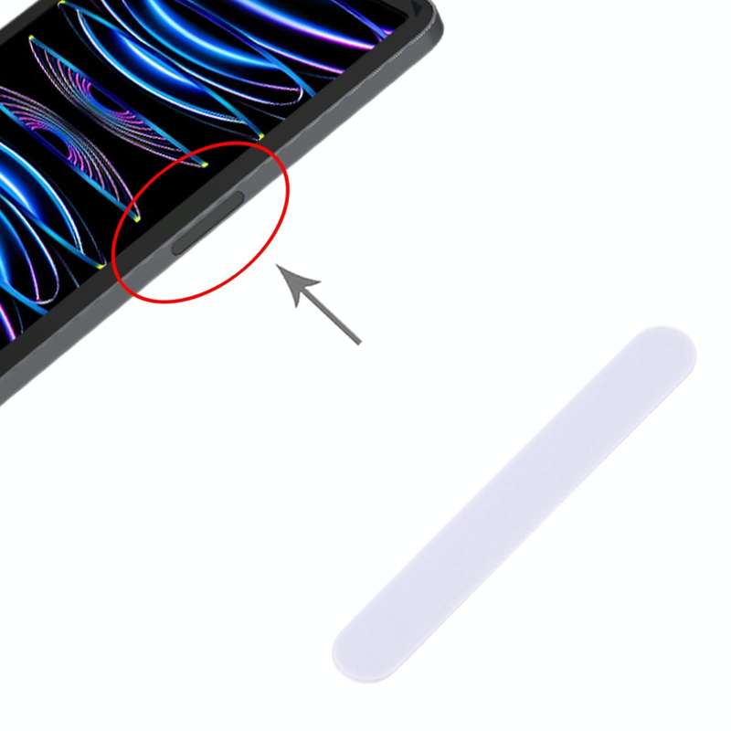 For iPad Pro 12.9 inch 2018 2020 2021 Right Side Button Sticker(White)