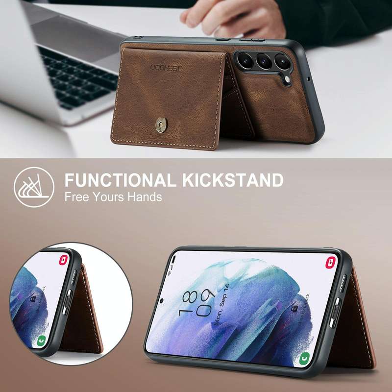 For Samsung Galaxy A54 5G / A54 4G JEEHOOD Retro Magnetic Detachable Protective Phone Case with W...
