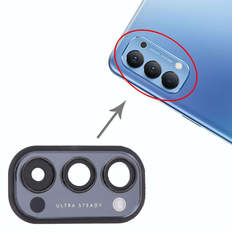 For OPPO Reno4 5G PDPM00, PDPT00, CPH2091  Camera Lens Cover (Black)