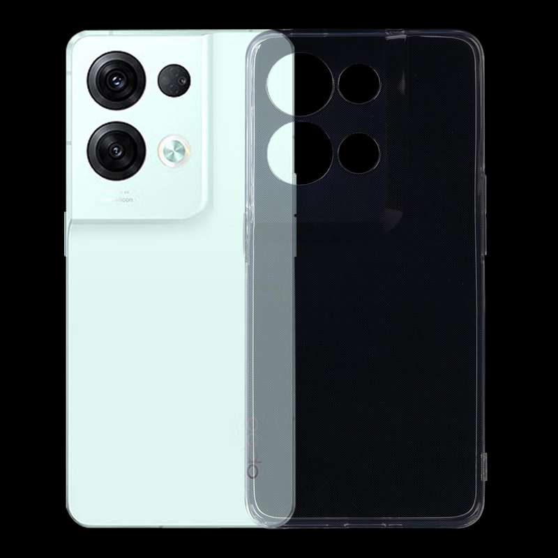 For OPPO Reno8 Pro 0.75mm Ultra-thin Transparent TPU Phone Case