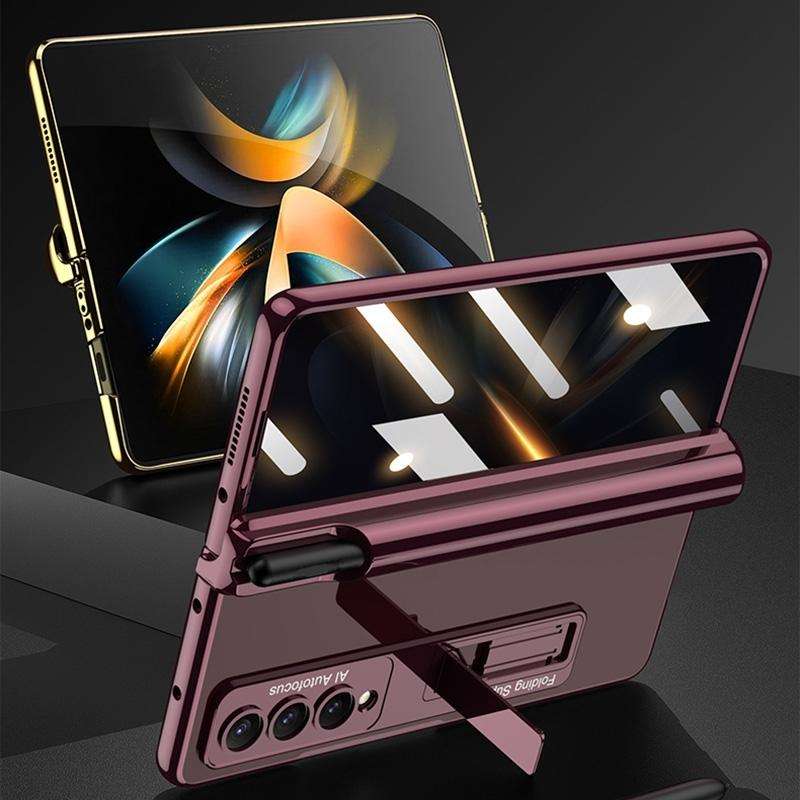 For Samsung Galaxy Z Fold4 Magnetic Folding Phantom Privacy Phone Case(Black)