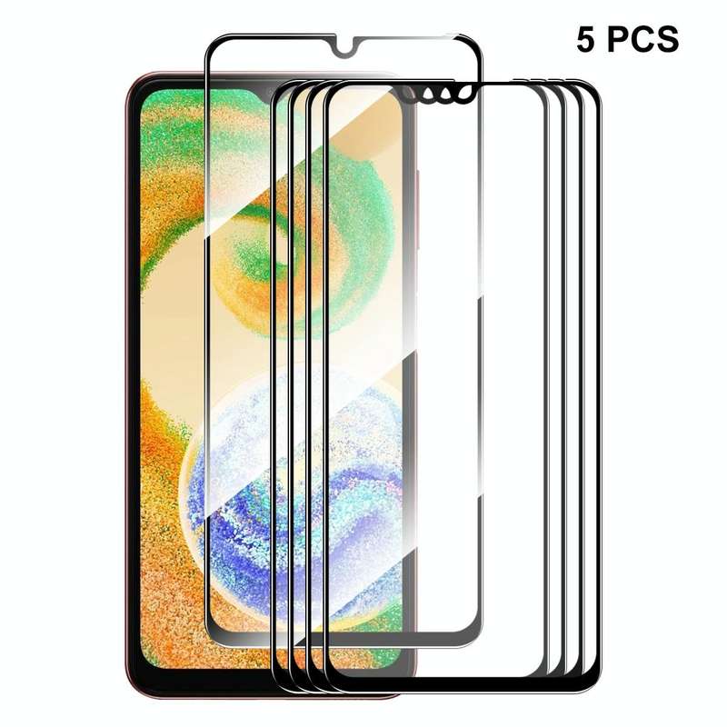 For Samsung Galaxy A04 / A04s 5pcs ENKAY Full Glue 0.26mm 9H 2.5D Tempered Glass Full Film