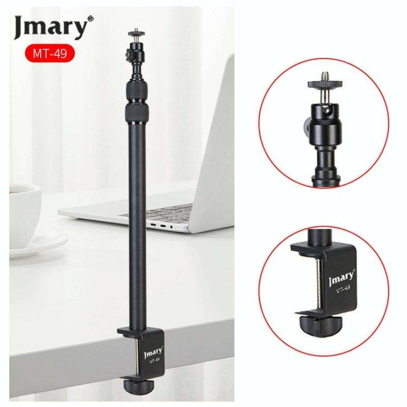 JMARY MT-49 For LED Video Light Clip Stand Adjustable Clamp Desk Mount Light Stand