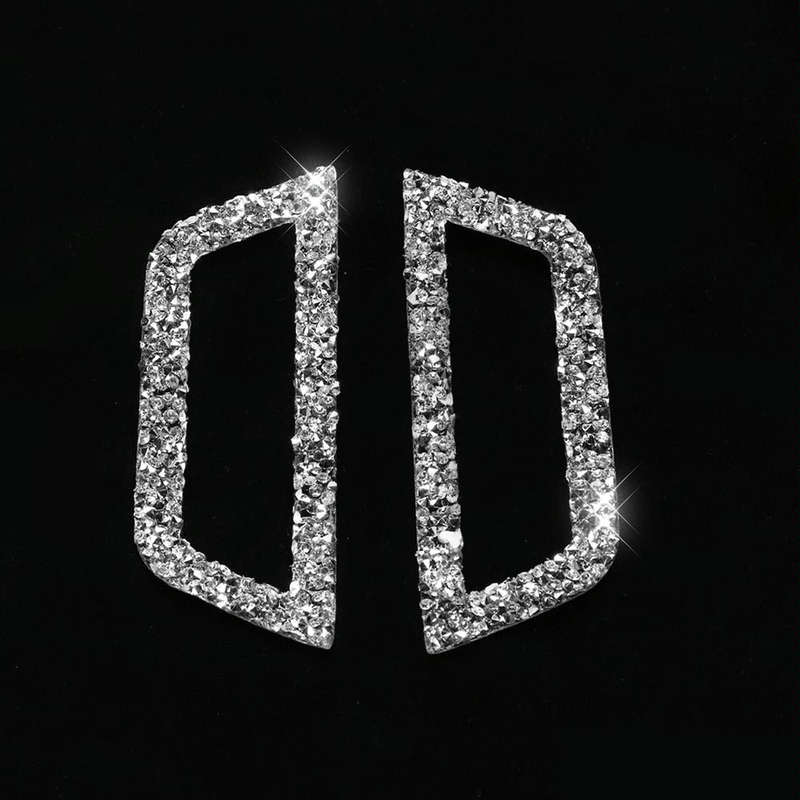For BMW Series 3 E46 1998-2005 Car Rear Seat Roof Air Outlet Diamond Decoration Sticker, Left and...