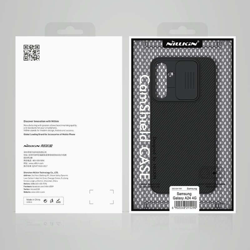 For Samsung Galaxy A24 4G NILLKIN Black Mirror Series Camshield PC Phone Case(Black)