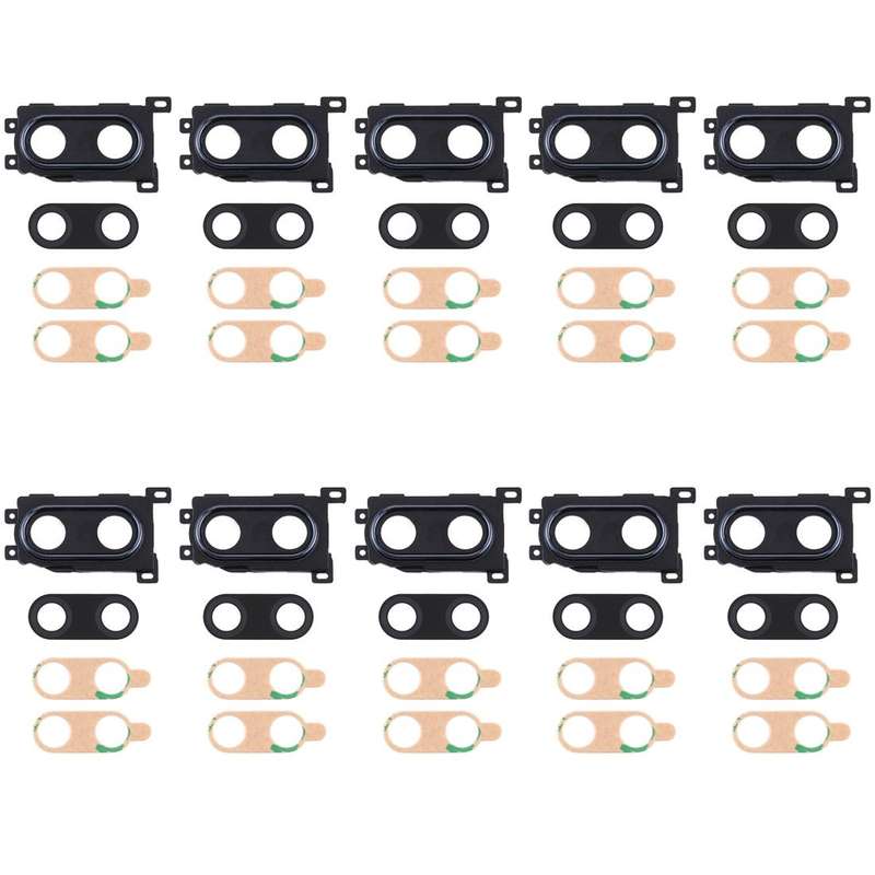 For Huawei Enjoy 9 Plus  10pcs Camera Lens Cover (Black)