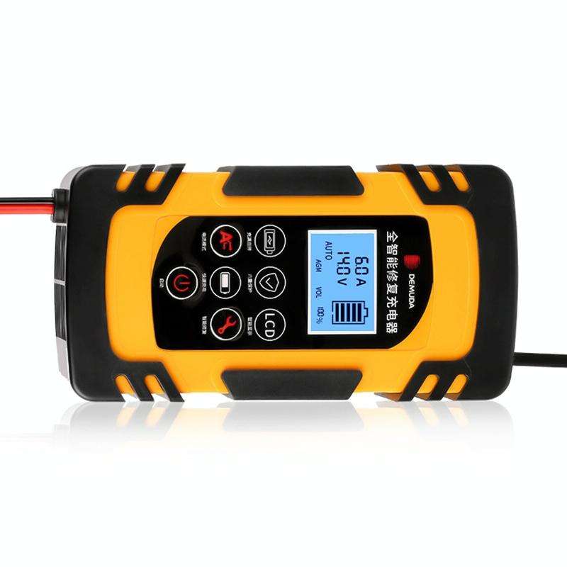 DEMUDA DC-80 Car Battery Charger 12V/24V Intelligent Pulse Repair Type Lead-acid Battery, Plug Ty...