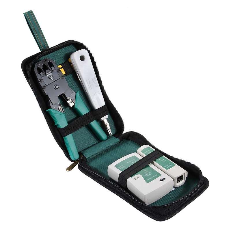 5 in 1 RJ45 Crimping Crimper Stripper Punch Down RJ11 Cat5 Cat6 Wire Line Detector Ethernet Netwo...