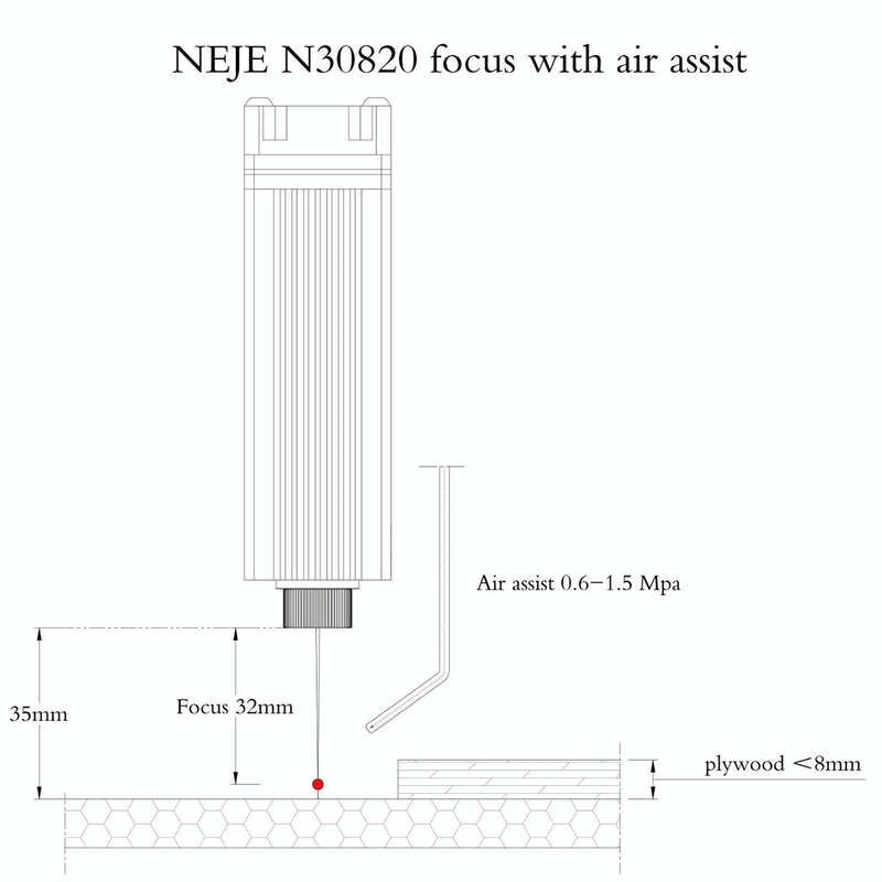 NEJE N30820 5.5W 450nm Laser Engraver Module Kits