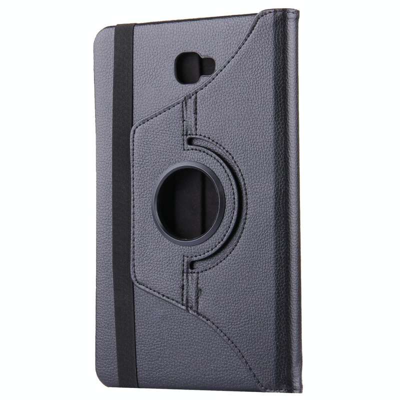 For Galaxy Tab A 10.1 / T580 Litchi Texture Horizontal Flip 360 Degrees Rotation Leather Case wit...