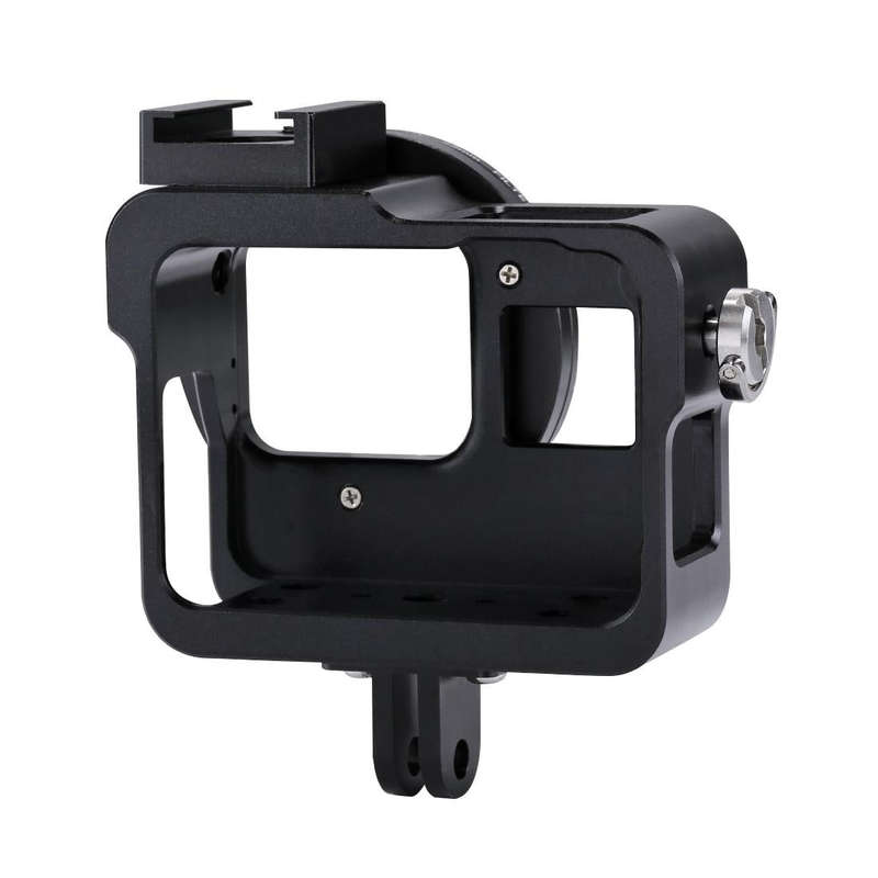 PULUZ Housing Shell CNC Aluminum Alloy Protective Cage with 52mm UV Lens for GoPro HERO(2018) /7 ...