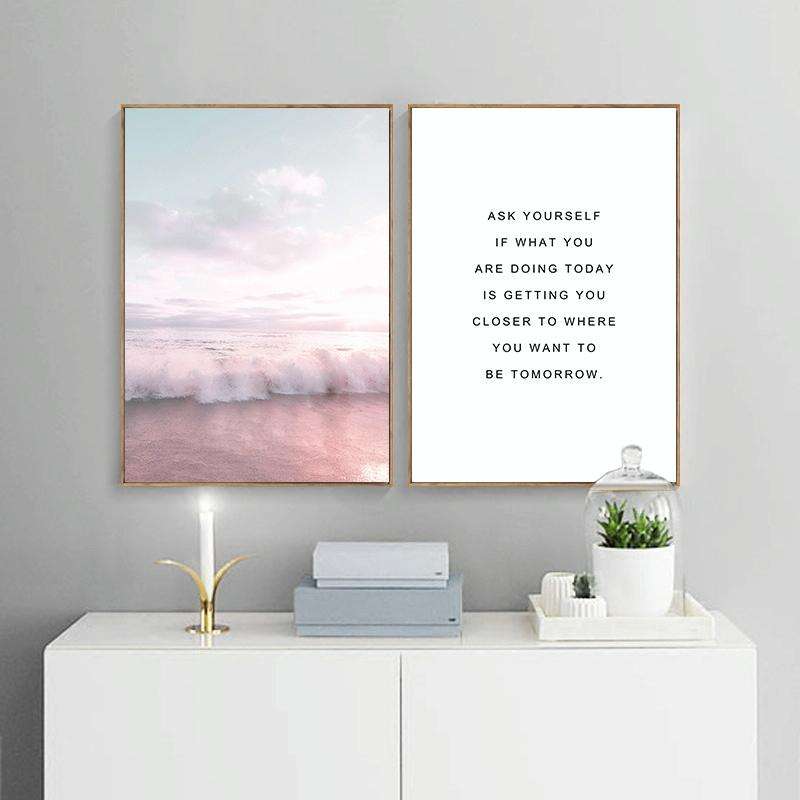 Ocean Landscape Canvas Poster Decoration Home Painting Art Paintings Frameless Painting Core, Siz...