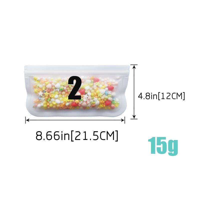 10 in 1 Translucent Frosted PEVA Food Preservation Bag Refrigerator Food Storage Bag Self-Sealing...