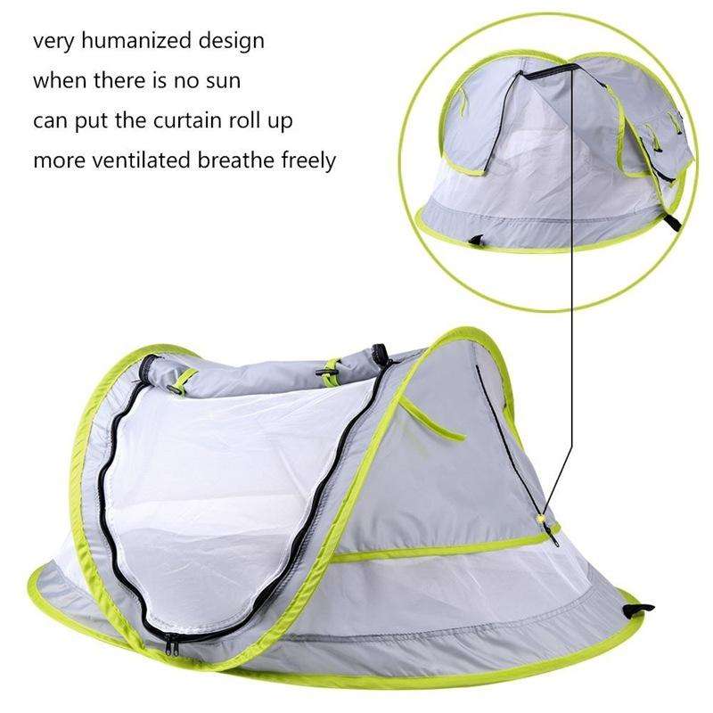 Travel Mosquito Net Ultralight Wei Portable baby beach tent(Gray)