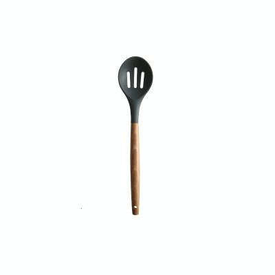 Silicone Wood Handle Spatula Heat-resistant Soup Spoon Non-stick Special Cooking Shovel Kitchen T...