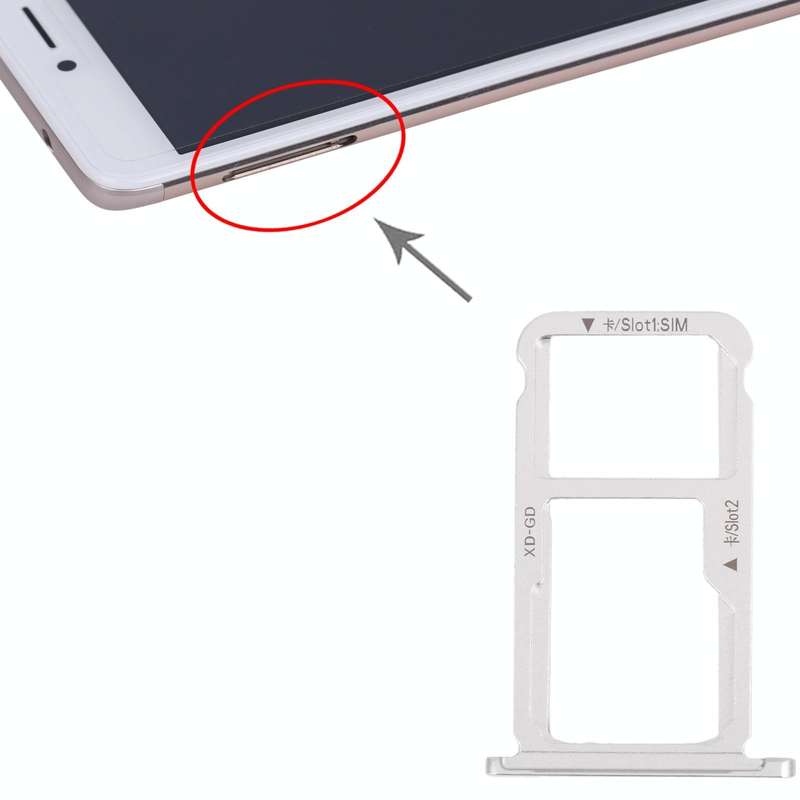 SIM Card Tray + SIM Card Tray / Micro SD Card Tray for Honor Mate 9 Lite (Silver)