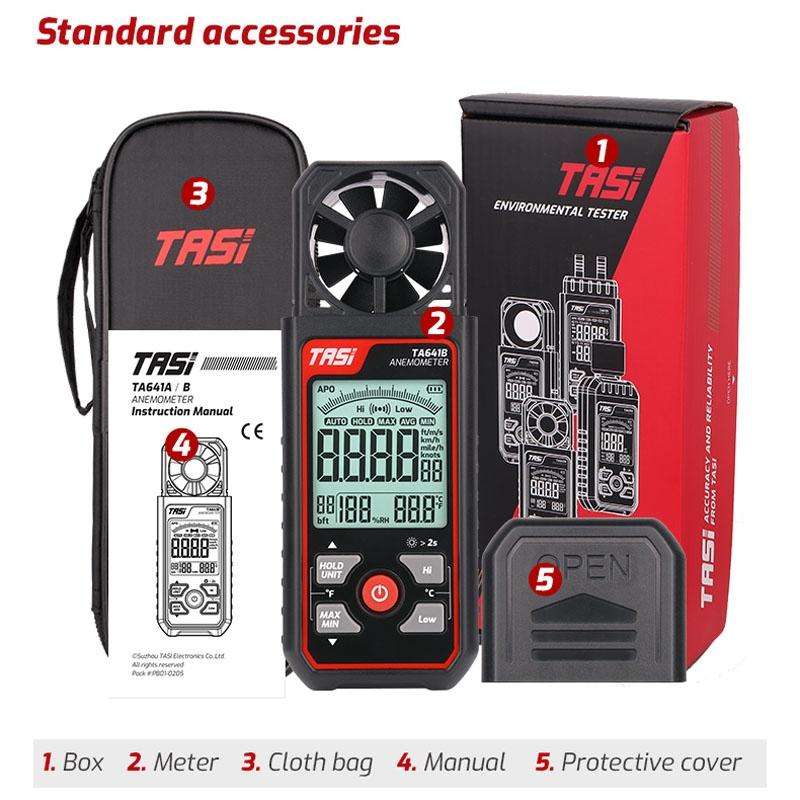 TASI TA641A High Precision Wind Speed Instrument Wind Volume Tester Handheld Wind Speed Meter