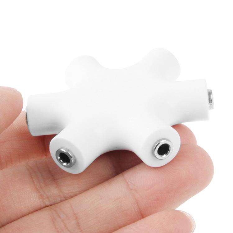 6 Ports Audio Splitter Headphone Connector, Compatible with Phones, Tablets, Headphones, MP3 Play...